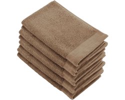 Walra Gastendoek - Soft Cotton - Set van 8 - Hotel Kwaliteit - 100% Katoen - 550 g/m² - 30x50 cm - Bruin