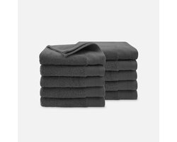 Walra Handdoek - Soft Cotton - Set van 10 - Hotel Kwaliteit - 100% katoen - 550 g/m² - 50x100 cm - Antraciet