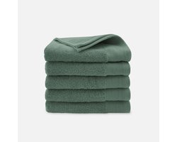 Walra Handdoek - Soft Cotton - Set van 5 - Hotel Kwaliteit - 100% katoen - 550 g/m² - 60x110 cm - Legergroen
