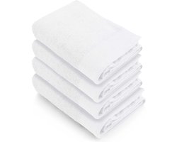 Walra handdoeken 60x110 Soft Cotton - 4-delig - Badhanddoeken 550 g/m² - 100% Katoen - Handdoekenset Wit