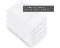 Walra handdoeken 70x140 Soft Cotton - 4-delig - Badlaken 550 g/m² - 100% Katoen - Handdoekenset Wit