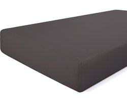 Walra Hoeslaken Crispy Cotton - 90x220 - 100% Katoen - Antraciet