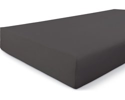 Walra Hoeslaken Jersey Stretch - 80x200/210 - 100% Katoen - Antraciet