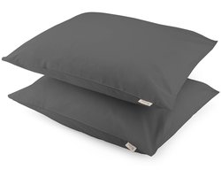 Walra Kussensloop Crispy Cotton - 2x 60x70 - Antraciet