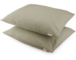 Walra Kussensloop Crispy Cotton - 2x 60x70 - Groen