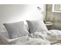 Walra Kussensloop Crispy Cotton - Grijs - 2x 60x70