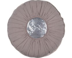 WALRA Mette - Sierkussenhoes - 40 rond - Grijs
