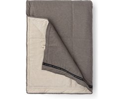 Walra Plaid Soft Jersey - 130x180 - Katoen - Polyester Blend - Taupe / Zand