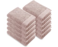 Walra Remade Handdoeken 50x100 cm - set van 10 - Zware kwaliteit 550 g/m2 - Poeder Roze