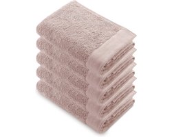 Walra Remade Handdoeken 50x100 cm - set van 5 - Zware kwaliteit 550 g/m2 - Poeder Roze