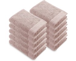 Walra Remade Handdoeken 50x100 - set van 10 - Zware kwaliteit 550 g/m2 - Poeder Roze