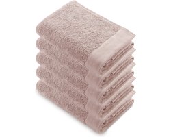 Walra Remade Handdoeken 50x100 - set van 5 - Zware kwaliteit 550 g/m2 - Poeder Roze