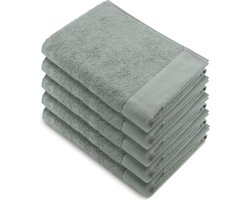Walra Remade XL Handdoeken 70x140 - set van 5 - Zware kwaliteit 550 g/m2 - Jade