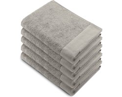 Walra Remade XL Handdoeken 70x140 - set van 5 - Zware kwaliteit 550 g/m2 - Taupe