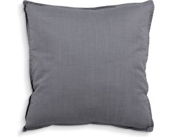 Walra Sierkussen Luxury Touch - 45x45 - Voor: 100% (slub) katoen, achter: 100% renforcé katoen en vulling polyester - Antraciet
