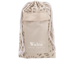 Walra Travel Textiles Strandlaken 100x180 cm Crazy Crinkles Sand - Hoogwaardige kwaliteit - Zacht en sneldrogend - Inclusief tas