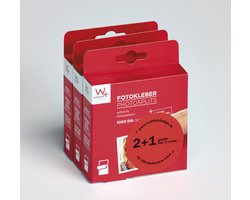 Walther Design FT025TA - Fototape - Dubbelzijdig Zelfklevend - 3 x 1000 plakkers