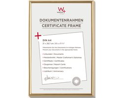 Walther Galeria - Kunststof lijst - Fotoformaat 21 x 29,7 cm (DIN A4) - Metallic Goud