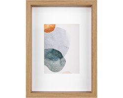 Walther Shape - 3D FSC Houten lijst - Fotoformaat 21x29,7cm - Kunstglas - Eiken