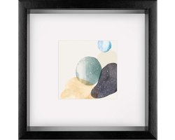 Walther Shape - 3D FSC Houten lijst - Fotoformaat 25x25 cm - Kunstglas - Zwart