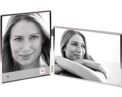 Walther WD118S Chloe - Dubbele Portretlijst - Fotoformaat 2x13x18 cm - Zilver