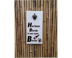 Wand  Bierbord Bieropener  "Het beste  " Bier - Mancave - Overkapping - Tekstbord - Wandbord Spreukbord Quotebord  Cadeau Geschenk Verjaardag Spreuken Spreuk Quoteborden - Wand - Decoratie - Quote - Bord - Muur- Decoratie -Hout -Tekst -Handgemaakt