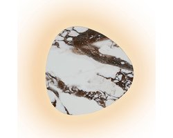Wand- en plafondlamp | 30 cm | Cameo marmeren lampen | wit | marmercomposiet en metaal | LED | modern design