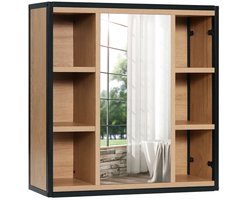 Wand gemonteerde Badkamerkast Met Spiegel - Badkamerkast - Badkamer Kast - Badkamer Kastje - Kasten - Kastje - Badkamerkastje - Badkamer Kastje - Kast - Badkamer - Badkamerkast - Badkamer Accessoires - Badkamermeubel - Badkamermeubels