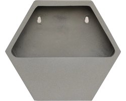 Wand hangpot | Belfast | Grijs | Voor binnen en buiten | L37xB9xH32 cm