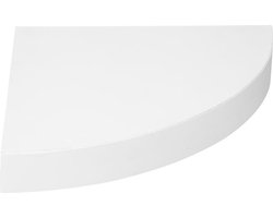 Wand Hoekplank MDF en Metaal – Mat Wit