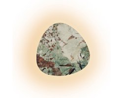 Wand-/plafondlamp | 20 cm | Cameo marmeren lampen | groen | marmercomposiet en metaal | design verlichting