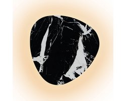 Wand-/plafondlamp | 30 cm | Cameo marmeren lampen | zwart | marmercomposiet en metaal | LED | modern design