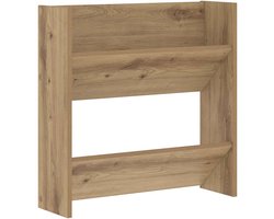 Wand Schoenenkast | Schoenenrek | Opbergkast Anders artisanaal eikenkleurig Bewerkt hout