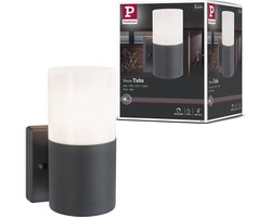 Wandarmaturen voor buiten Tubs IP44 rond 105x175mm max. 15W 230V Grijs mat Metaal, Kunststof