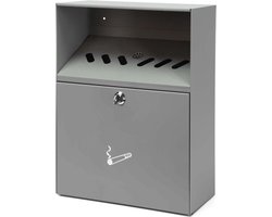 Wandasbak met afdak grijs