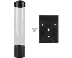 Wandbekerhouder voor 60-80 wegwerpbekers, Zwart