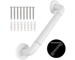 Wandbeugel - Wit - Extra Grip - 40 cm - Handgreep / Wandgreep Badkamer / Douche / Toilet - Toiletbeugel - Badgreep - Douchegreep - Veiligheidsgreep - Inclusief Schroeven