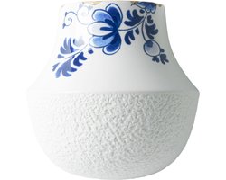 Wandbloempot Blauw Bloesem - Porselein
