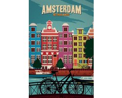 Wandbord - Amsterdam -20x30cm-