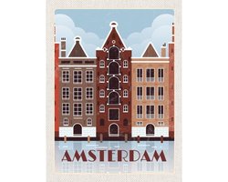 Wandbord - Amsterdam Grachtenpand Kunst