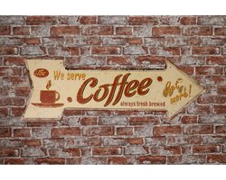 Wandbord - Coffee R - Metalen wandbord - Mancave - Mancave decoratie - Darts - Metalen borden - Metal sign - Bar decoratie - Tekst bord - Wandborden – Bar - Wand Decoratie - Metalen bord - UV beste