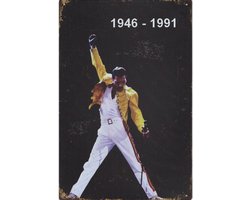 Wandbord - Freddie Mercury Queen 1946-1991