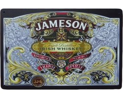 Wandbord - Jameson Irish Whiskey - Metalen wandbord - Mancave - Mancave decoratie - Drank - Metalen borden - Metal sign - Bar decoratie - Tekst bord - Wandborden – Bar - Wand Decoratie - Metalen bo