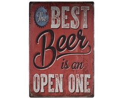 Wandbord – Mancave – Best beer - Bier – Vintage - Retro - Wanddecoratie – Reclame bord – Restaurant – Kroeg - Bar – Cafe - Horeca – Metal Sign - 20x30cm