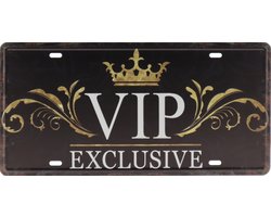 Wandbord – Mancave – VIP lounge – Vintage - Retro - Wanddecoratie – Reclame bord – Restaurant – Kroeg - Bar – Cafe - Horeca – Metal Sign – Cadeau - 15x30cm