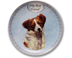 Wandbord My Best Friend Kooiker, bord op standaard, hondenkop