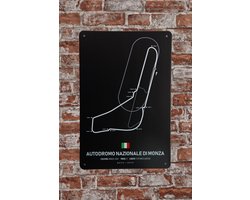 Wandbord – Nazionale di Monza - Metalen wandbord - Wandborden – Formule 1 - Metalen bord - Mancave - Mancave decoratie - Tekst bord - Retro - Metal sign - Bar decoratie - Decoratie - Metalen borden - Cadeau - UV bestendig - 20 x 30cm – Cave & Garden