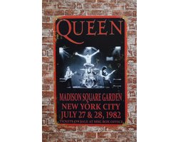 Wandbord - Queen Madison Square - Metalen wandbord - Mancave - Mancave decoratie - Retro - Metalen borden - Metal sign - Bar decoratie - Tekst bord - Wandborden – Bar - Wand Decoratie - Metalen bor