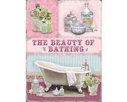 Wandbord - The Beauty Of Bathing / De Schoonheid Van De Bad Kamer