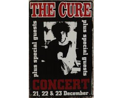 Wandbord - The cure - Metalen wandbord - Mancave - Mancave decoratie - Retro - Metalen borden - Metal sign - Bar decoratie - Tekst bord - Wandborden – Bar - Wand Decoratie - Metalen bord - UV beste